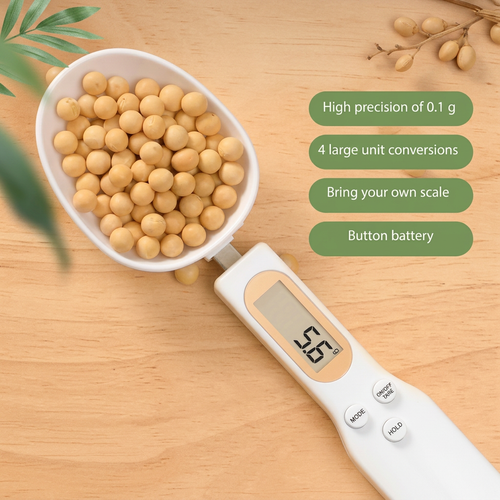 OLANI LCD Digital Measurement Adjustable Weighing Spoon Kitchen Scale Electronic Measuring Spoon Coffee Powder Scale Baking Scale